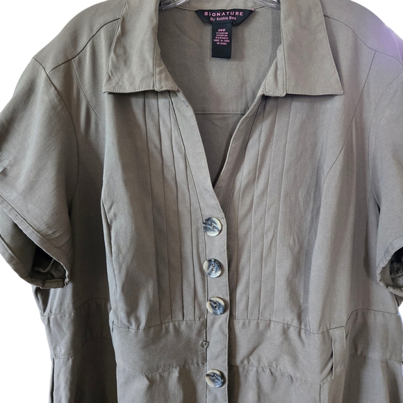 PLUS SIZE*****Robbie Bee Olive Midi Dress - Picture 7 of 11